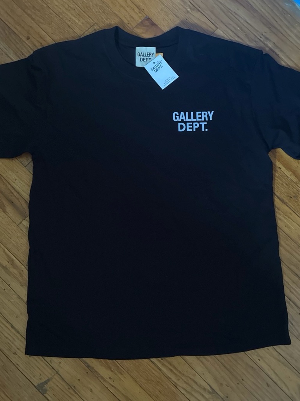Gallery Dept Black Short-Sleeve Logo Tee